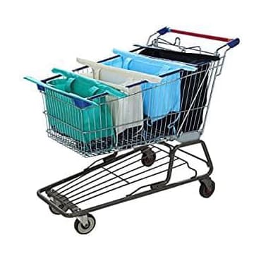 ?? Reusable Shopping Cart Bags + Grocery Organizer