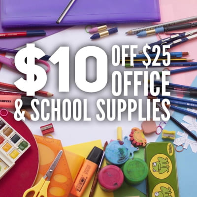 $10 Off $25 Office + School Supplies Sale!